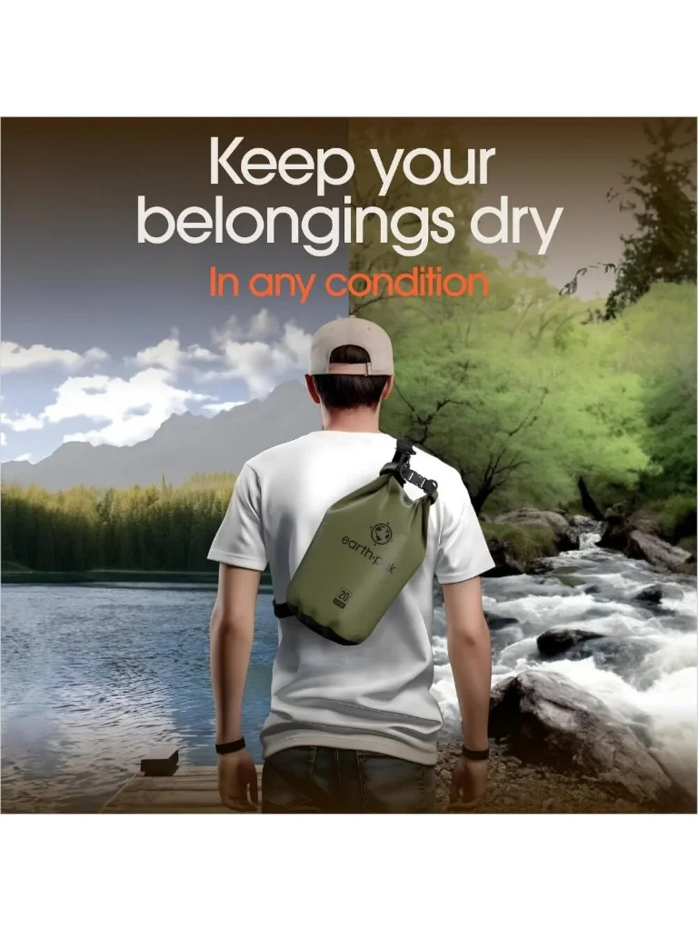 Waterproof Dry Bag Backpack - Roll Top Sack for Kayaking & Outdoor Gear